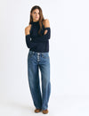 Trui met schouderuitsparingen en studs