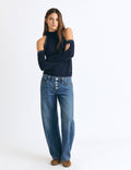 Trui met schouderuitsparingen en studs