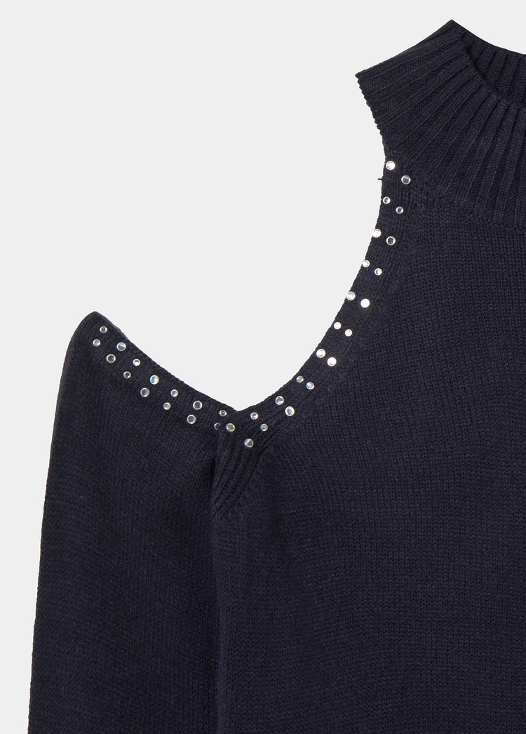 Jersey apertura hombros tachas