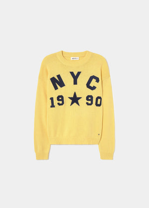 Bestickter nyc Pullover