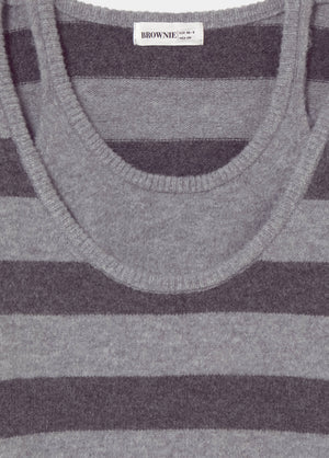 Pull rayé double