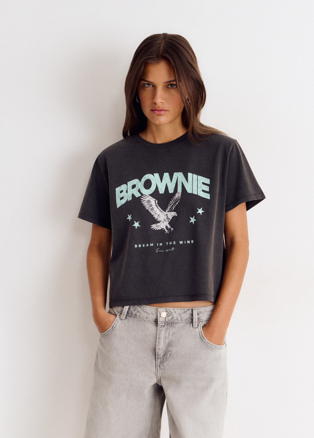 Washed glitter wings t-shirt