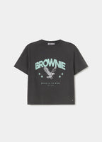 Washed t-shirt glitter wings