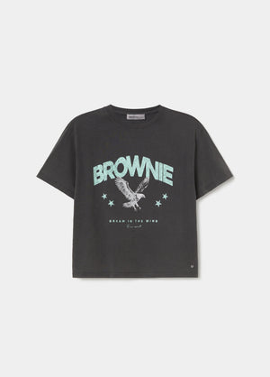 Washed t-shirt glitter wings