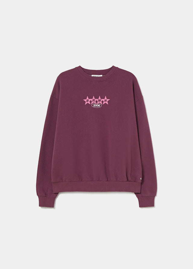 Camisola com estampado de estrelas e tachas