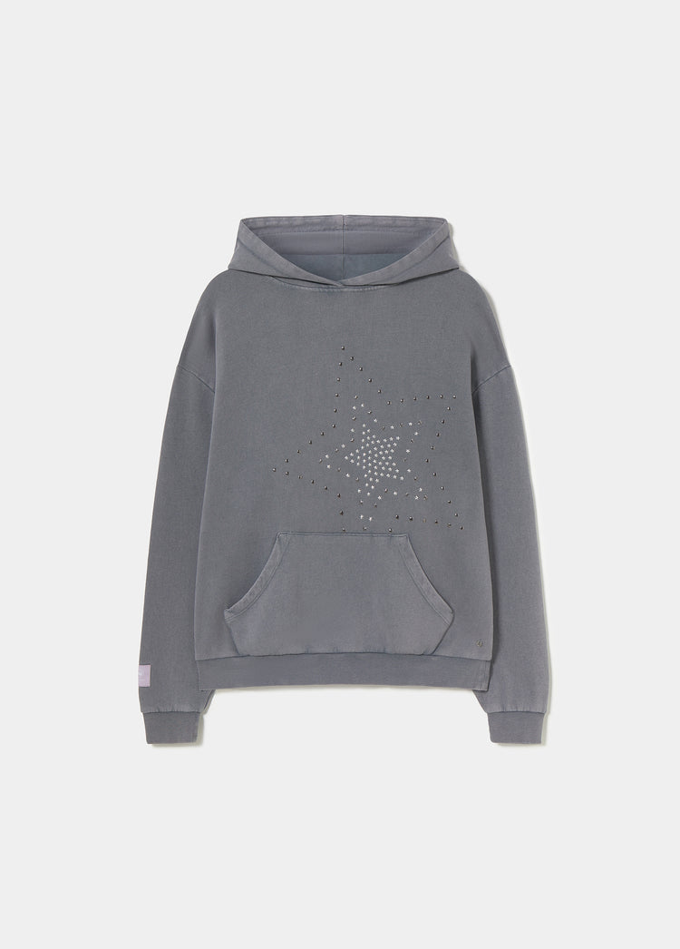 Sudadera capucha tachas