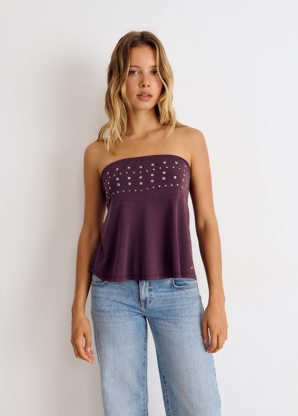 Top bandeau tachas