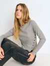 T-shirt rayé à boutons