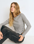 T-shirt rayé à boutons