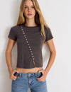 Camiseta rib botones