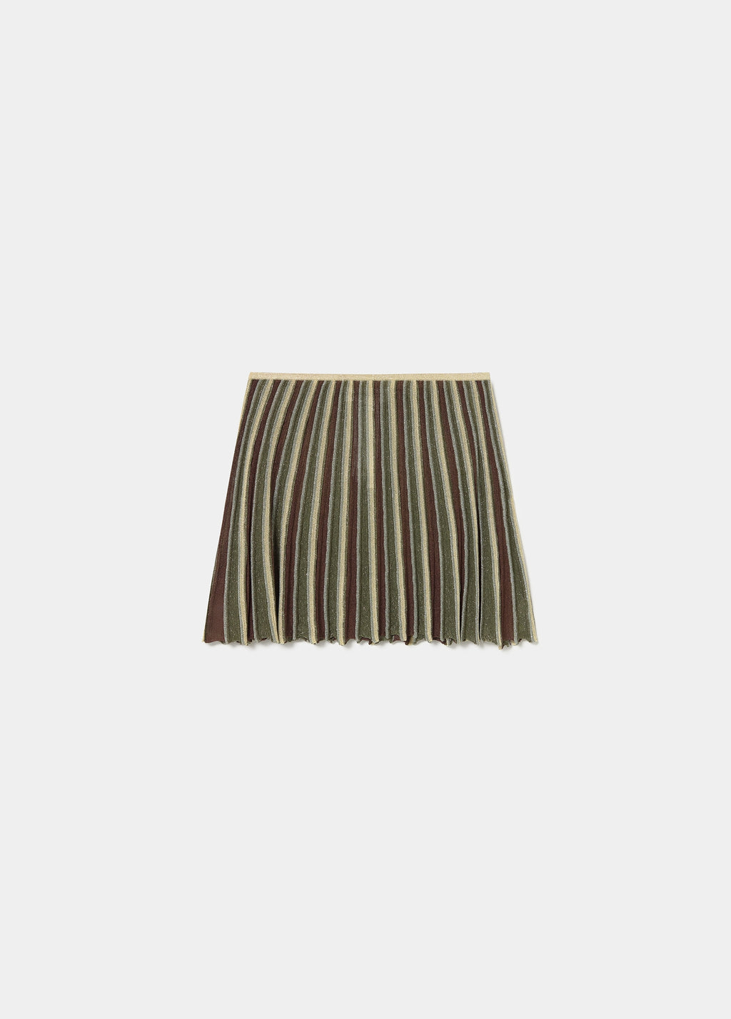 Metallic pleated skirt