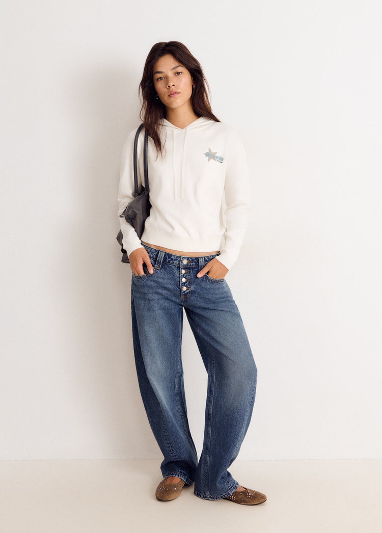 Jersey capucha estampado