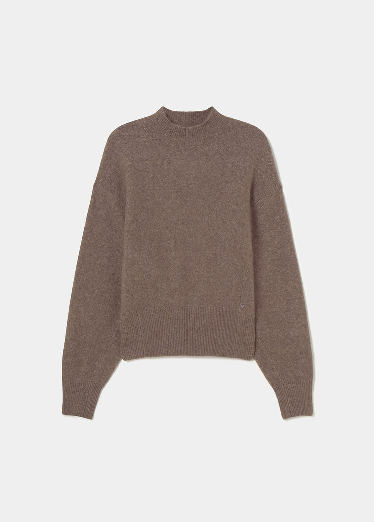 Ribbed wide-sleeve sweater