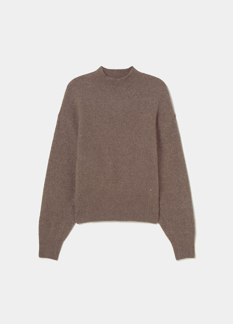 Ribbed wide-sleeve sweater