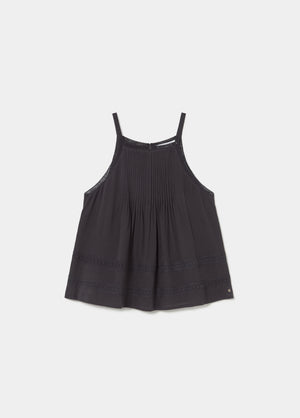 Halter top met plooitjes