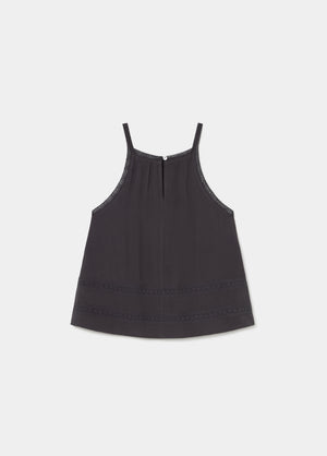 Halter top met plooitjes