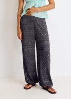 Pantalón bombacho de color antracita con lentejuelas y corte amplio
