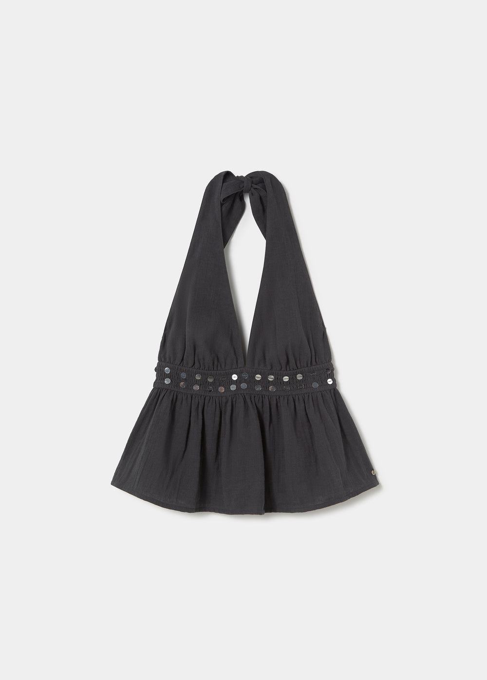Strap top with mirror detail