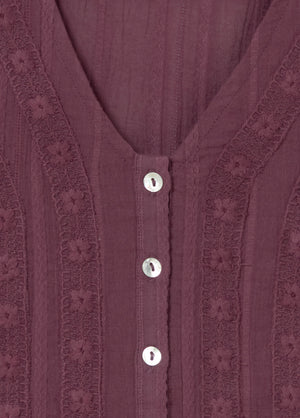 Blouse à manches longues avec volants