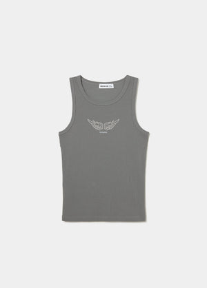 Sequin wing strap top