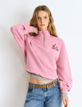 Printed zip-up sweatshirt