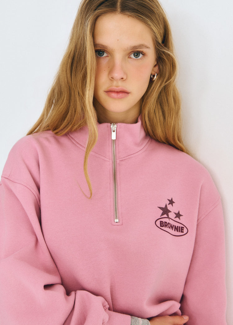 Printed zip-up sweatshirt