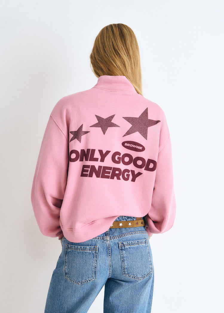 Printed zip-up sweatshirt