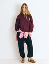 Sweat zippé avec logo brodé