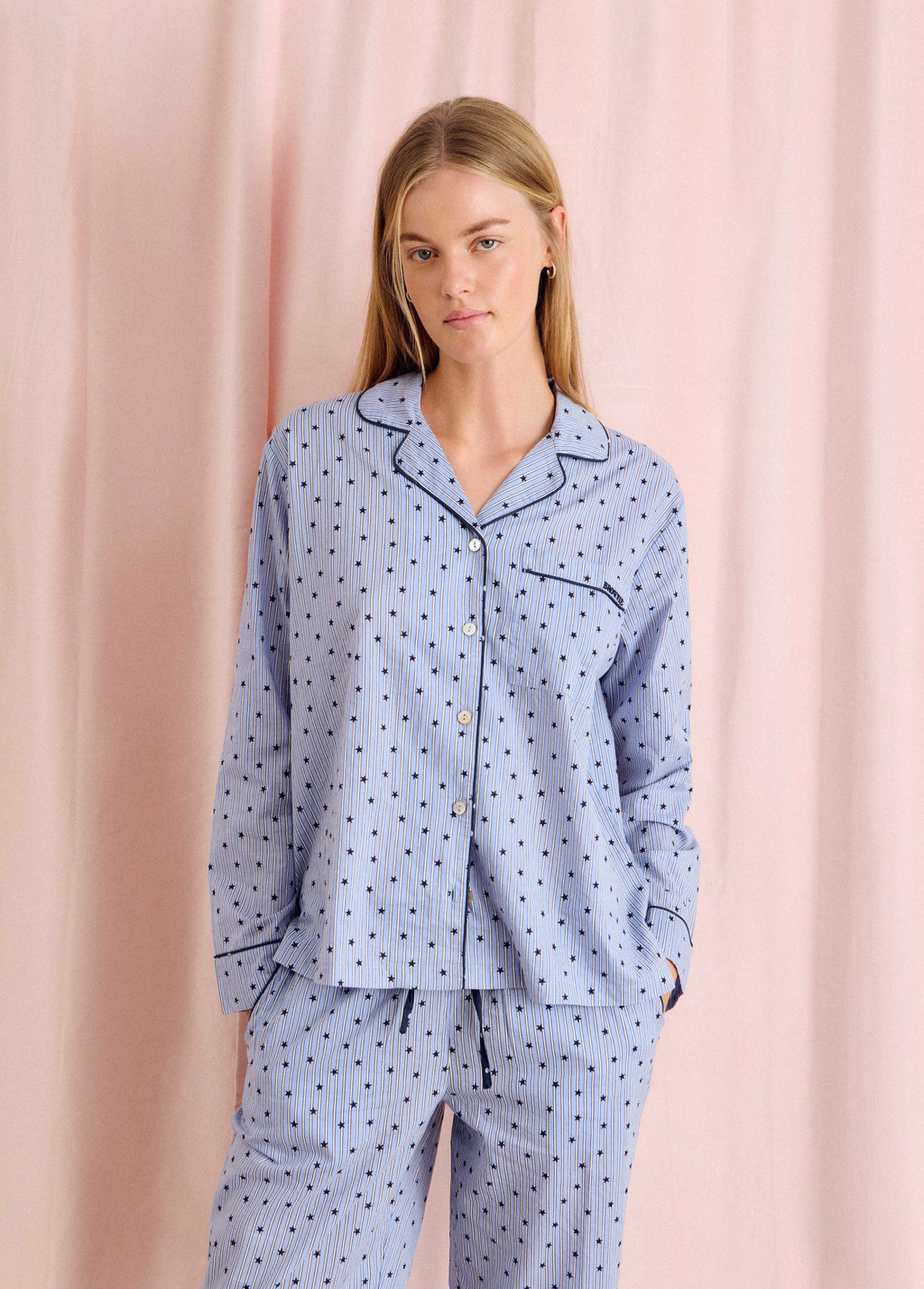 Pijamas rayas azul