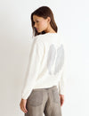 Studded wings back sweater