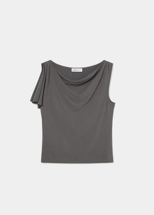 Short-sleeve cupro top