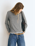 T-shirt rayé en viscose