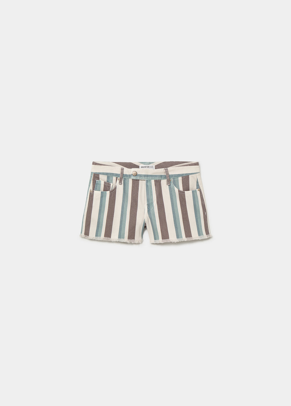 Striped printed shorts