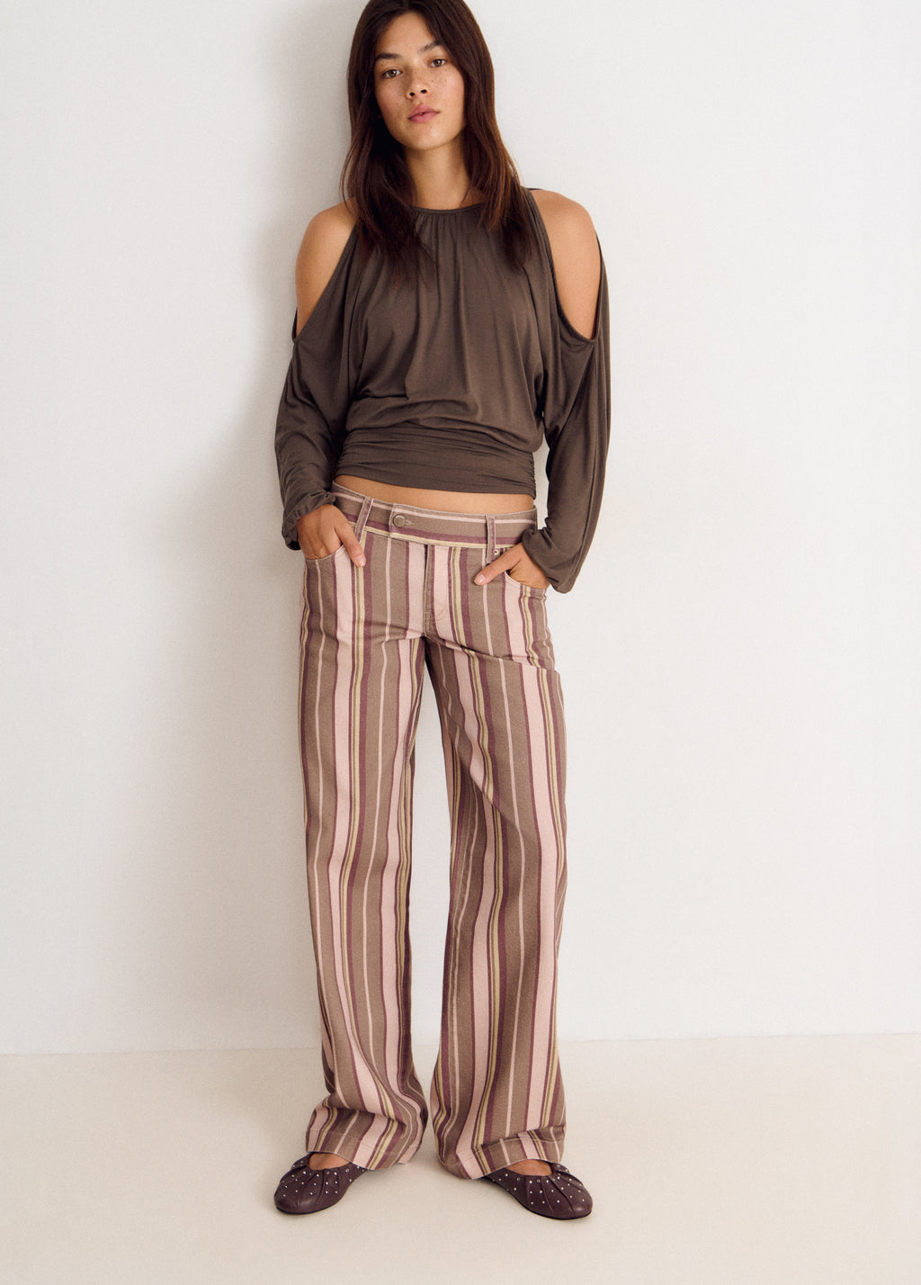 Pantaló de ratlles estampades