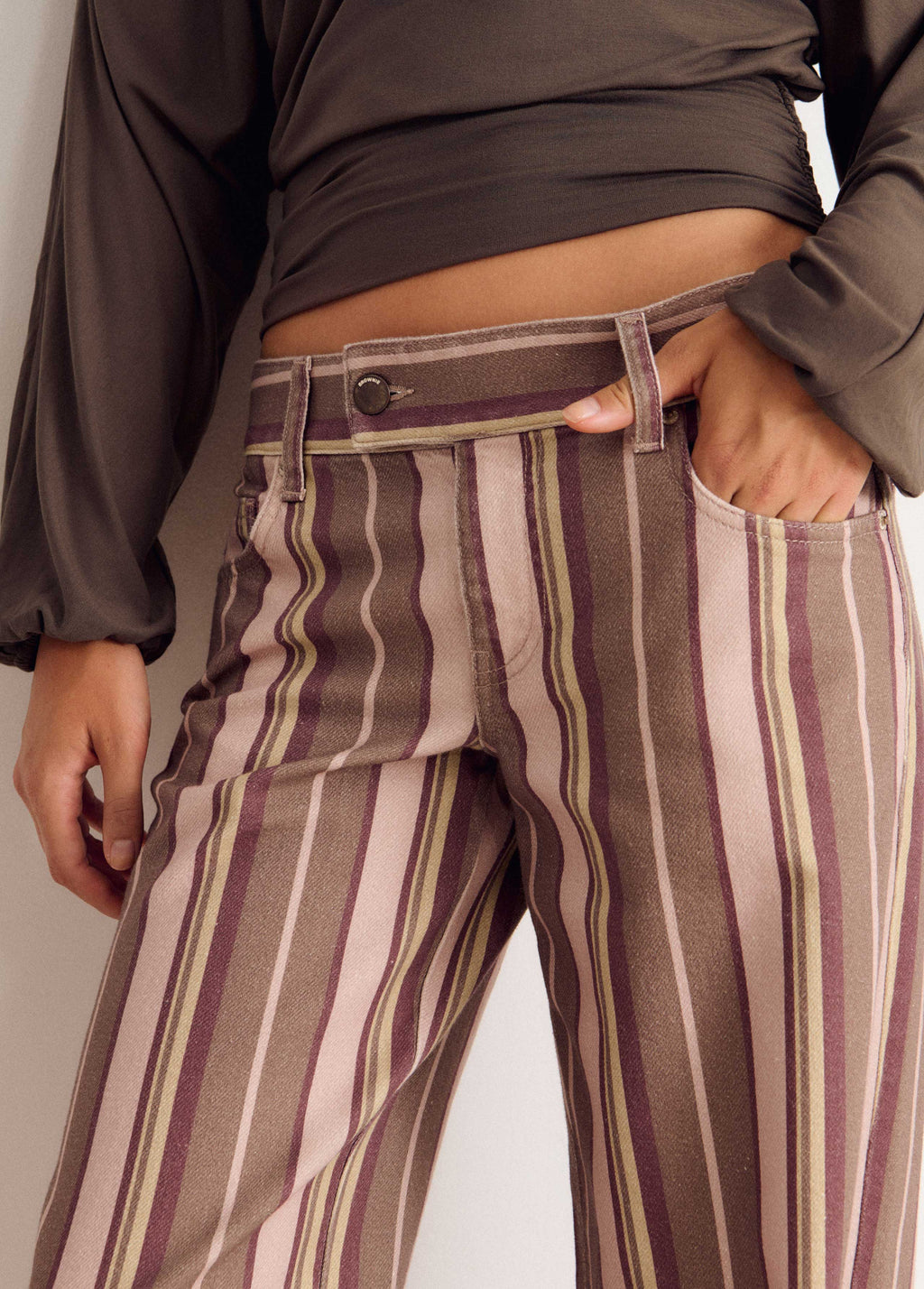 Pantaló de ratlles estampades