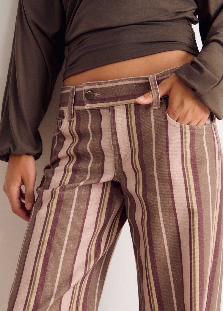 Pantalón raya estampada
