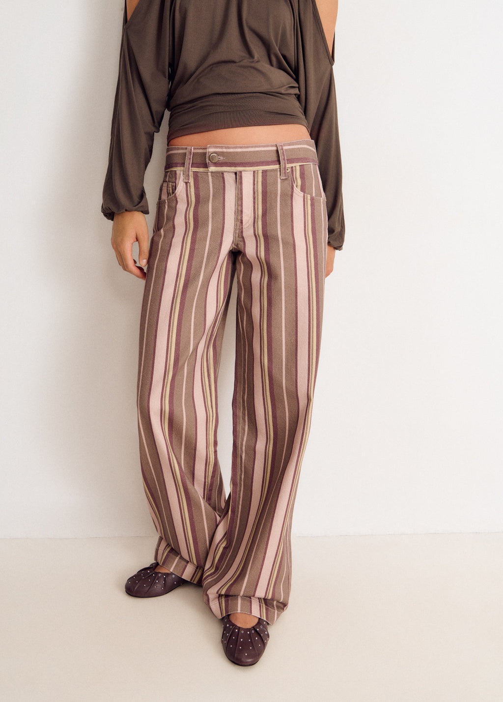Pantaló de ratlles estampades
