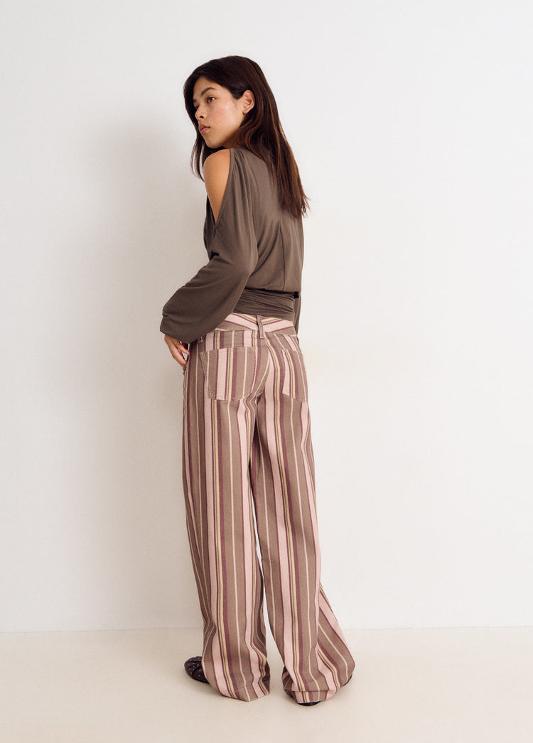 Pantalón raya estampada
