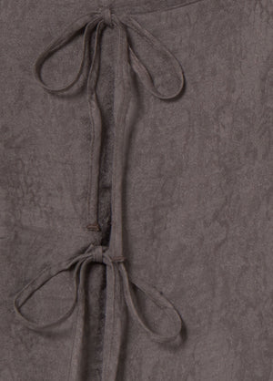 Jacquard blouse with bow details