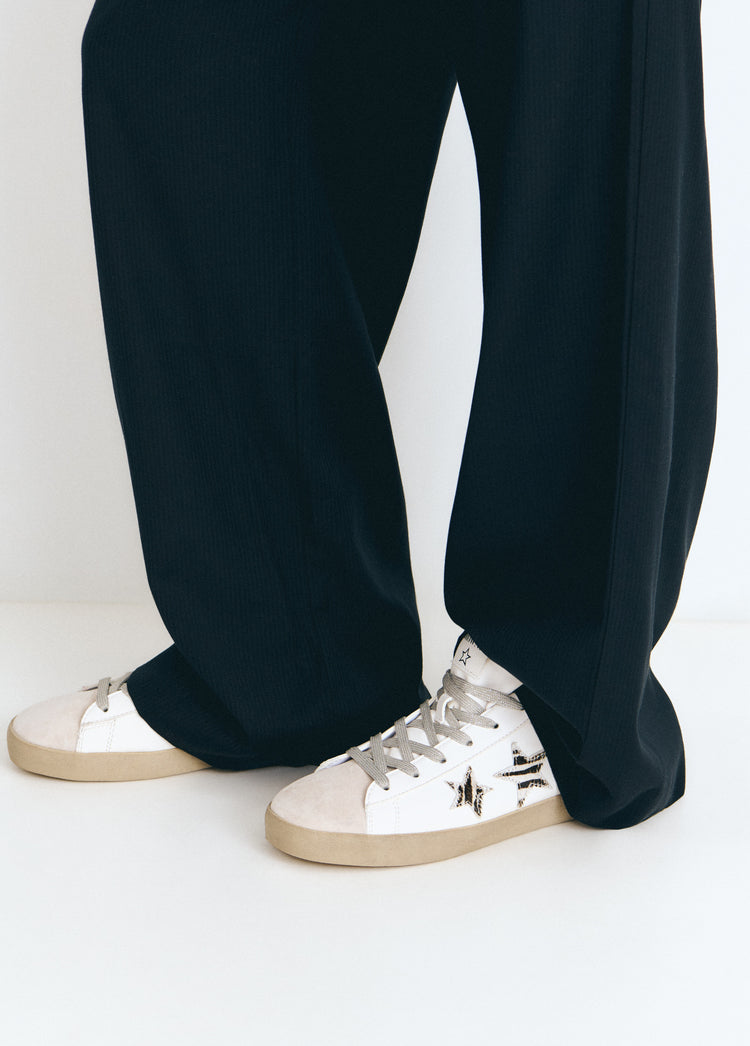 Baskets à paillettes imprimé animalier