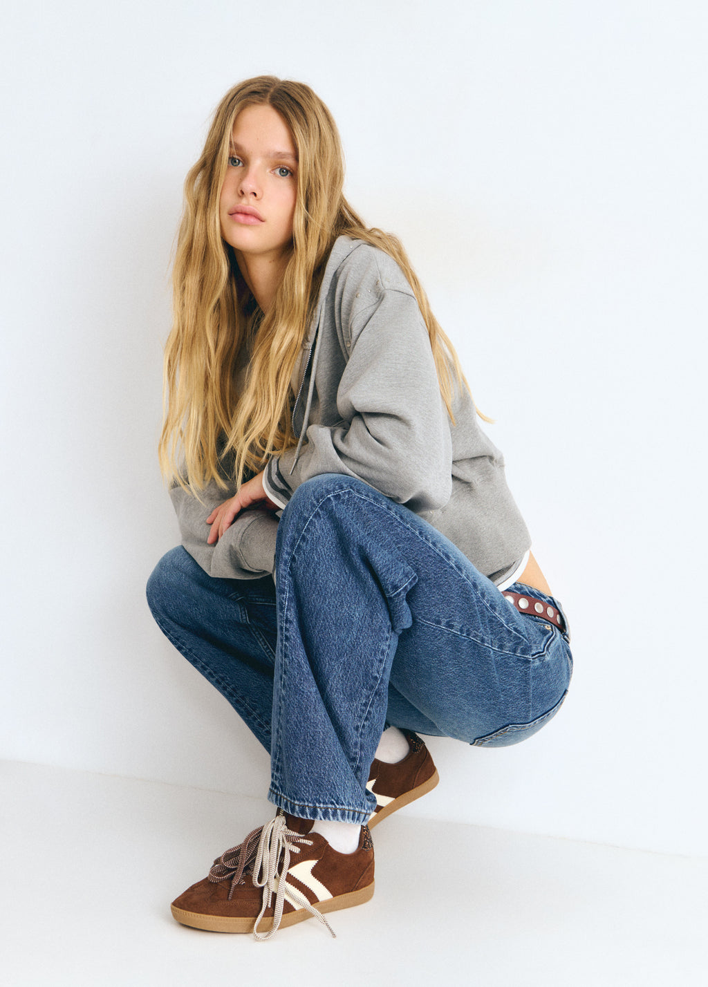 Sapatilhas com peças em contraste