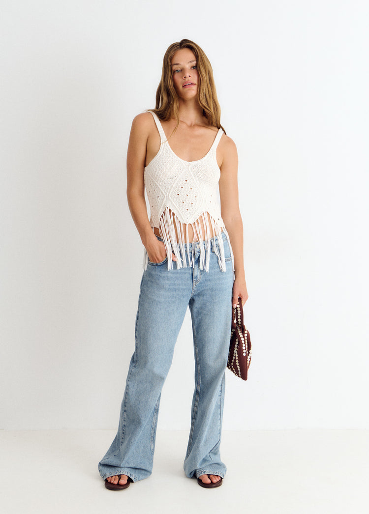 Top crochet flecos