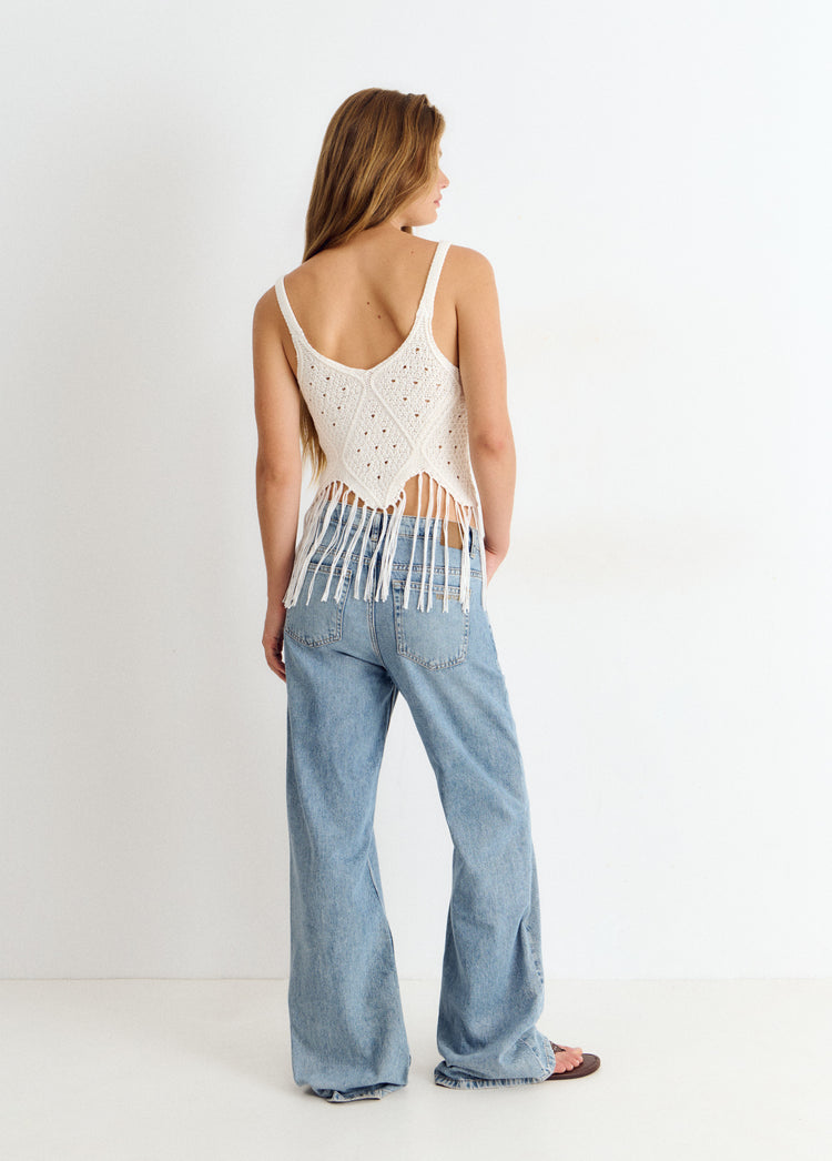 Top crochet flecos