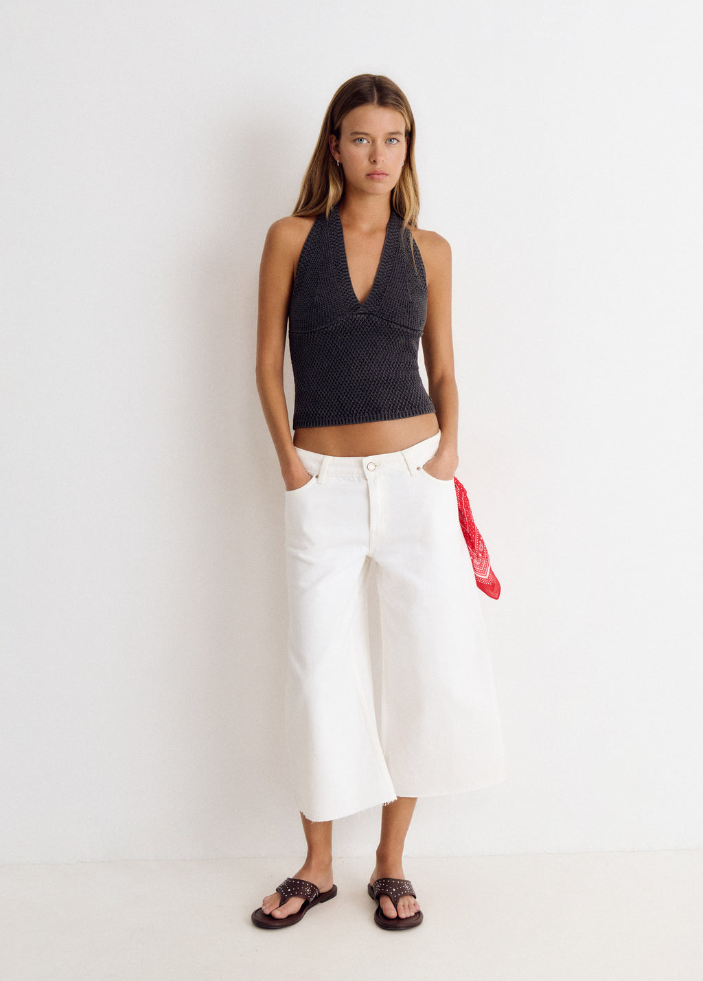 WASHED EFFECT CROCHET TOP