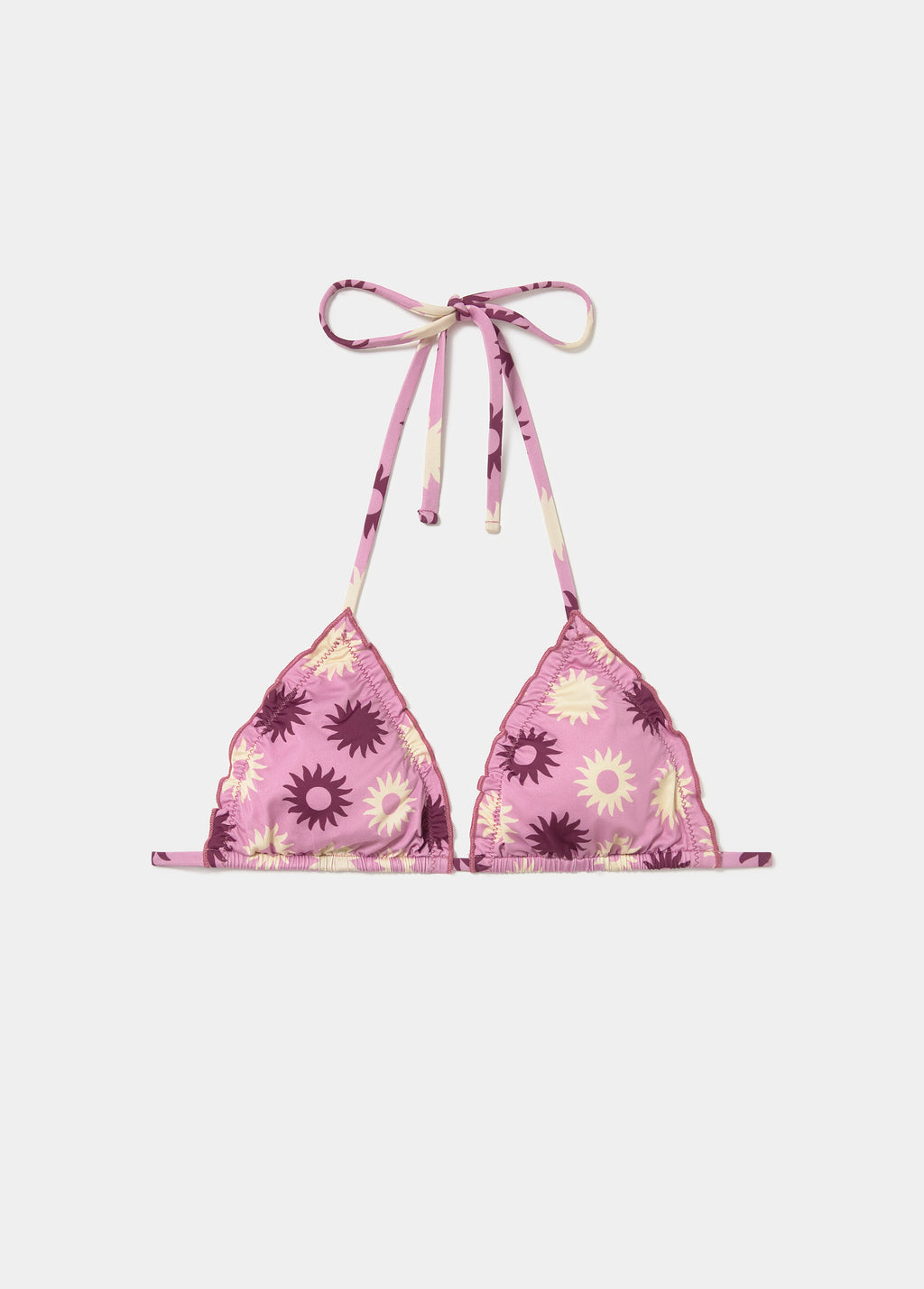 Sun printed bikini top