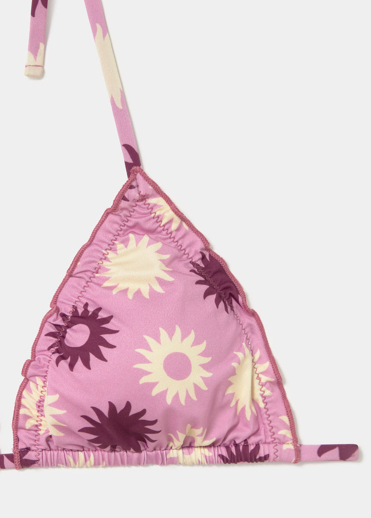 Sun printed bikini top