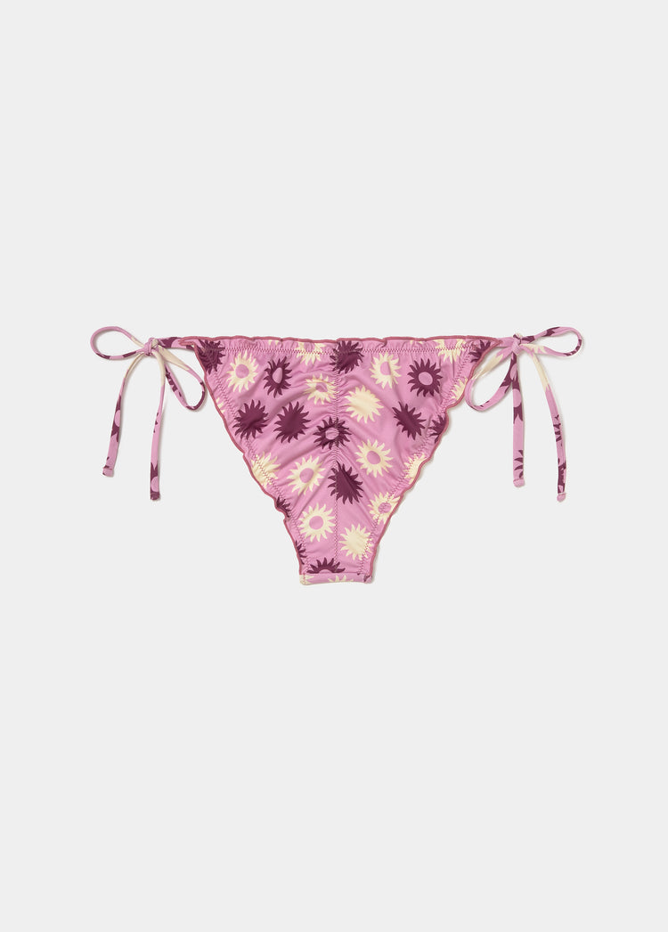 Bikini bottoms with sun printed