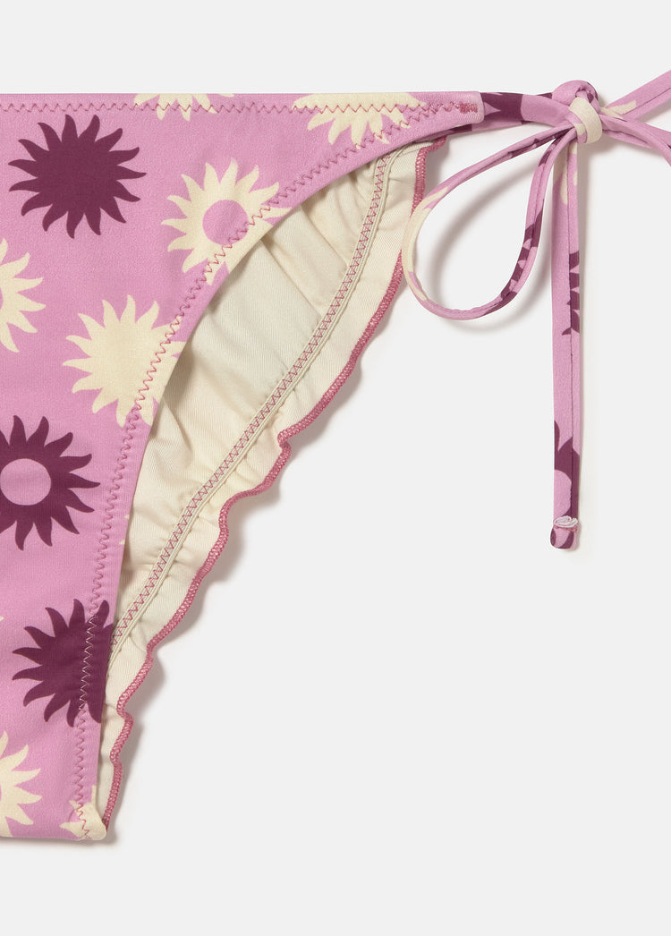 Bikini bottoms with sun printed