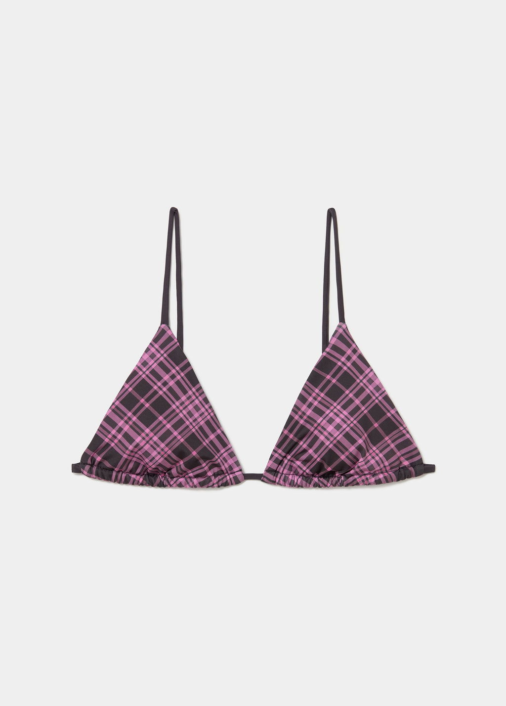 Bikini triangular cuadro estampado