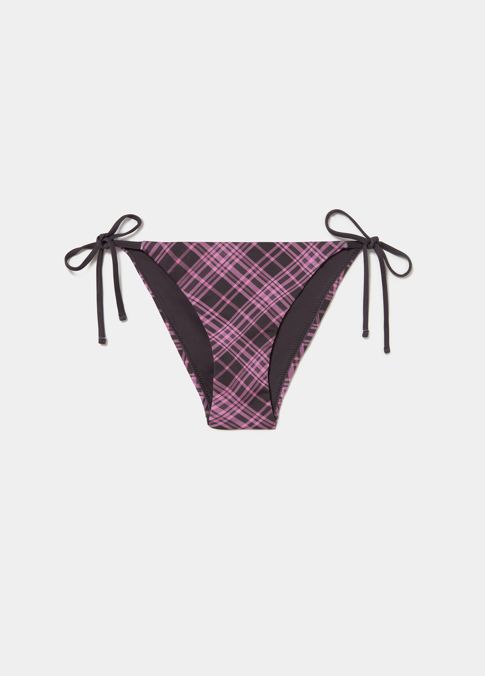 Checkered print bikini bottoms